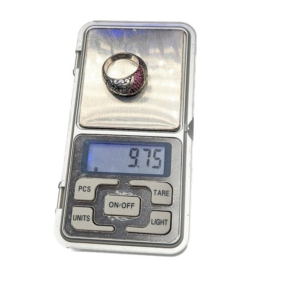 EFFY BH Sterling Silver 925 18k Yellow Gold Ruby Gemstone Ring Size 7 - Picture 12 of 13